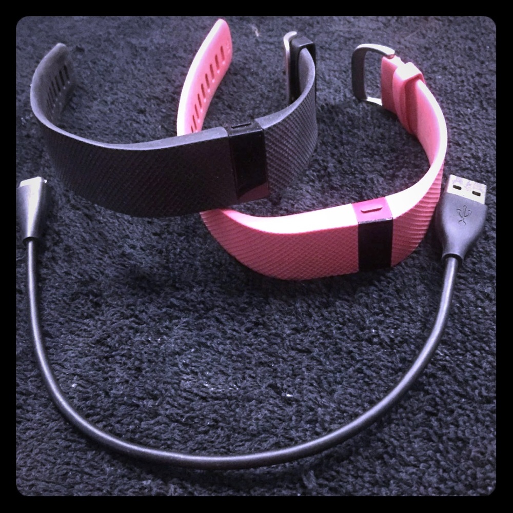 His and her fitbits HR2